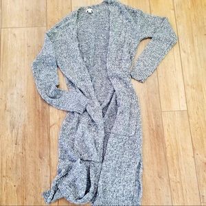 Marbled Grey Knit Duster